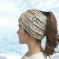 thumbnail image 2 of Ausyst Headbands for Women And Winter Knitted Headband Horsetail HAT Wool And Plush Hair Band Pullover Hat Clearance, 2 of 9
