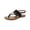 Black Snake Skin, variant on Womens Sadiee P Faux Leather T-Strap Sandals