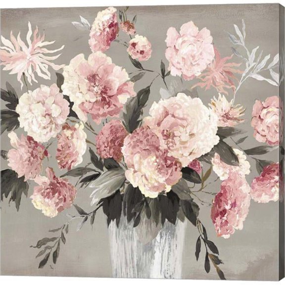 Metaverse C949197-0120000-AAAACMA Peach Bouquet by Asia Jensen Canvas Wall Art - 12 x 12 in.