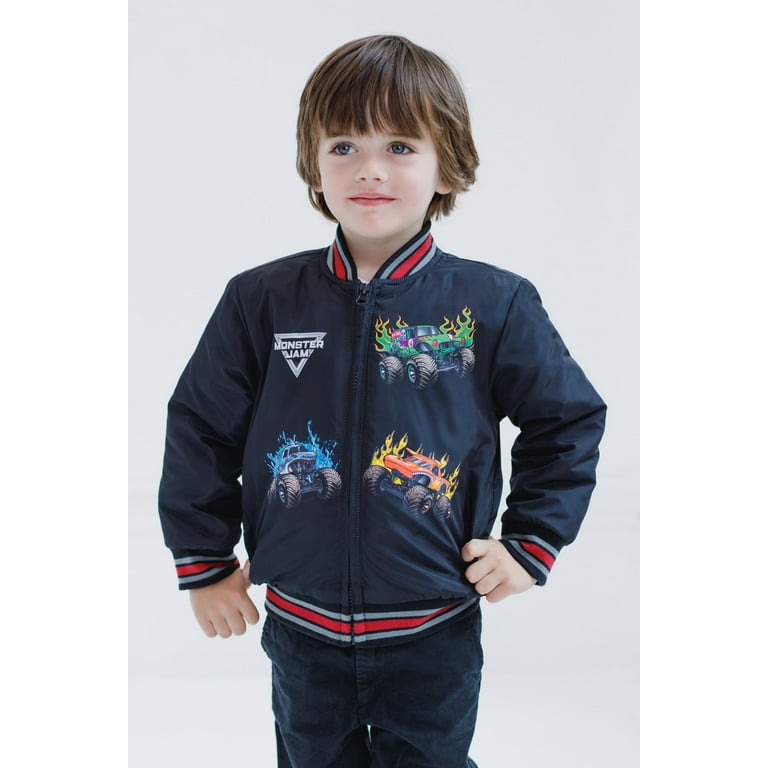 Monster Jam Grave Digger El Toro Loco Megalodon Zip Up Varsity