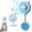 Blue, variant on LC-dolida Foldable Silent Handheld Fan, Mini Desktop Fan with Suction Cup, 3 Adjustable Speeds 360°Rotation, Hands Free Lightweight,USB Charging for Camping Home Office Travel, White
