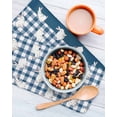 thumbnail image 3 of Japanese Rabbits Kitchen Dish Towels for Drying Dishes Set of 3, Vintage Navy Blue Farmhouse Checkered Waffle Weave Microfiber Hand Tea Bathroom Towels Quick Dry & Absorbent Towel 12x12, 3 of 7