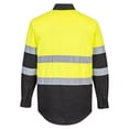 thumbnail image 4 of Portwest E066 Mens Reflective Two-Tone Hi-Vis Long Sleeve Work Shirt Yellow/Navy, 4X-Large, 4 of 4