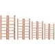 thumbnail image 3 of 8 Uds casa de muñecas Mini escalera de madera Micro paisaje escalera para jardín muebles escalera en miniatura, 3 of 7