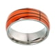 thumbnail image 4 of KAKOWELY Anillo de acero de titanio con diseño de baloncesto, con personalidad, con impresión UV, para deportistas, niños y hombres - Talla 7 (naranja), 4 of 4