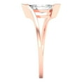 thumbnail image 3 of Clara Pucci 14K Rose Gold Solid Gold Clear Solitaire Anniversary Ring for Women - 2 cttw Marquise Cut, 3 of 7