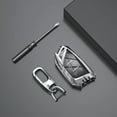 thumbnail image 4 of For Cadillac Escalade Key Fob Cover, Metal Key Fob Case for Cadillac Escalade CTS SRX XT4 ATS STS CT6 SRX with Keychain, 4 of 10