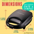 thumbnail image 5 of PREMIUS Ceramic Non-Stick Mini Snack Donut Maker, Black, 2 Inch Mold, 4 Count, 5 of 6