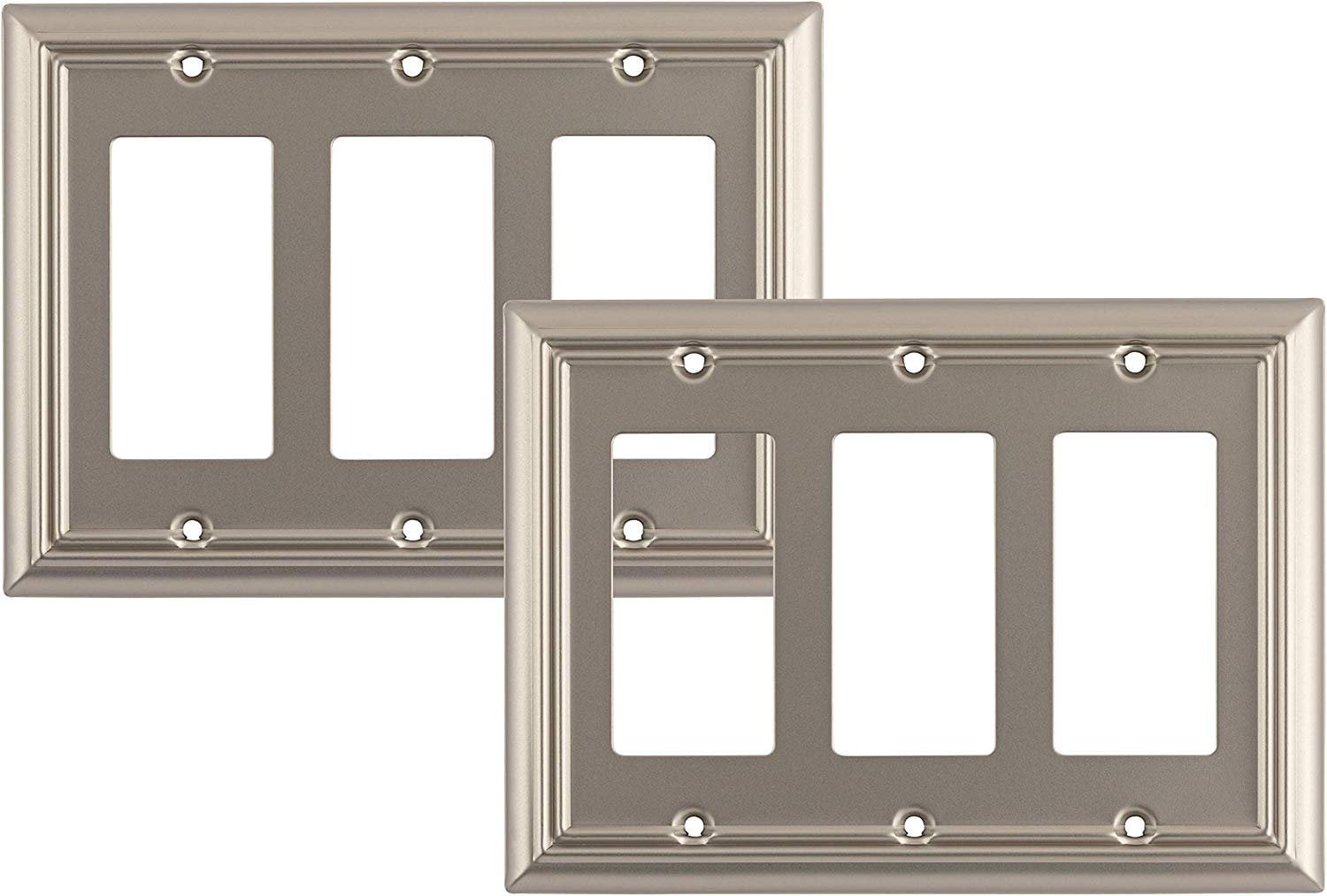 Pack of 2 Wall Plate Outlet Switch Covers by SleekLighting Decorative