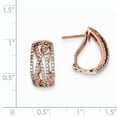 thumbnail image 2 of 14K Rose Gold Diamond Omega Back Earrings XE2229AA, 2 of 2