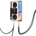 thumbnail image 3 of for Samsung Galaxy A05s Crossbody Strap Phone Case, Anti-Fall Pattern Clear Design Transparent Soft & Flexible TPU Drop and Shockproof Protective Cover with Adjustable Nylon Neck Strap, Retro Radio, 3 of 7