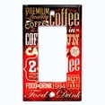 thumbnail image 2 of Metal Light Switch Wall Plate Outlet Cover (Coffee Shop Cafe Restaurant Sign Red / Black - Single Rocker), 2 of 2