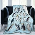 thumbnail image 2 of Cute Penguin Blanket for Girls Women Flannel Fleece Animal Penguins Throw Blanket Cozy Plush Ultra Soft Fuzzy Snowflakes Party Blankets for Bed Couch Sofa 60"X50", 2 of 6
