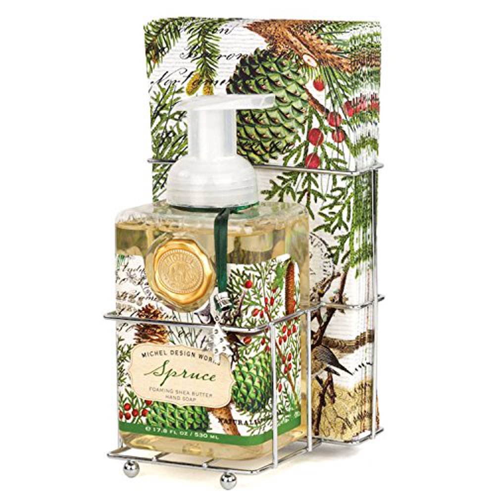 Michel Design Works Foaming Hand Soap and Napkin Caddy Set, Spruce