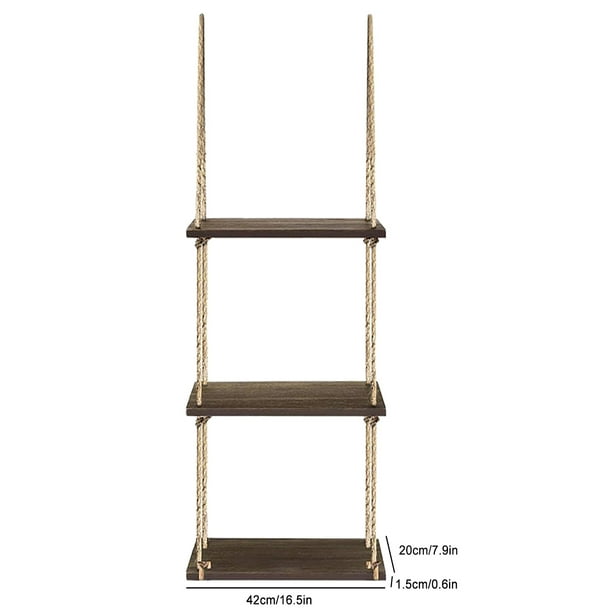 Ganfancp Estantería Decorativa de Pared Estantería de Pared de Madera Comedor Sala de Estar Almacenamiento de Pared Ofertas de La Semana 1 Juego de Perchas de Madera