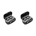 thumbnail image 3 of sweethay 1 par de auriculares deportivos tipo c IPX7 para juegos, auriculares compatibles con Bluetooth, auriculares con pantalla Digital LED HiFi para Negro 2piezas, 3 of 6