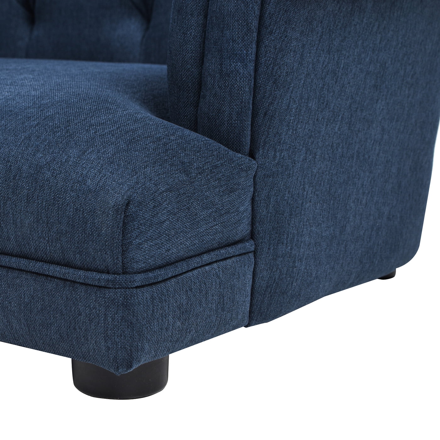 36.5" Chesterfield Dog Sofa Bed, Medium, Pacific Blue Stain Resistant High Performance Polyester