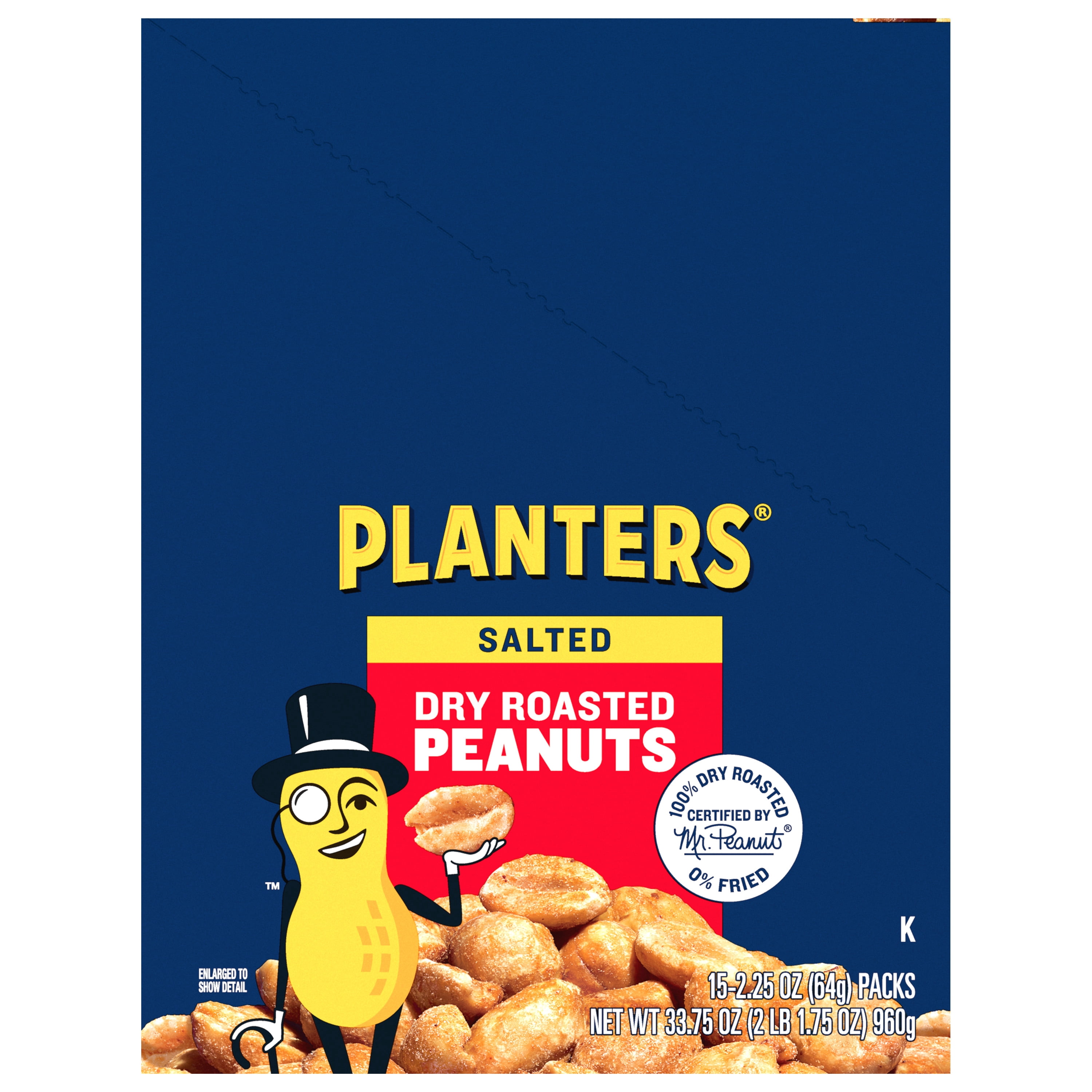 PLANTERS Dry Roasted, 2.25 OZ Tube