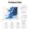 thumbnail image 2 of Gukieu Blue White Fluid Art Print Canvas Decorative Hanging Painting, Waterproof Art Wall Decoration with Frame, Suitable for Living Room, Bedroom, 2 of 6