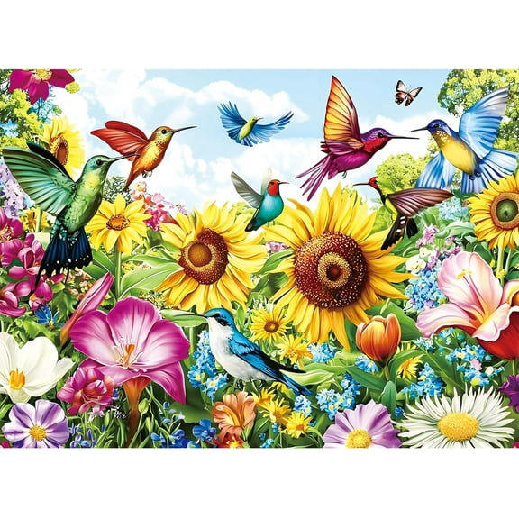 wooden puzzle Sunflower and Butterfly Symphony Intelligent Game Fit togather a magic Art for home Decoration or Prensent 300 pieces