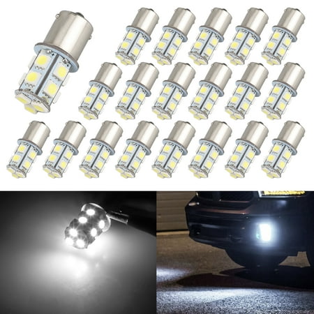 EEEkit Super Bright 1156 1073 1093 1129 Wedge 5050 SMD Chips LED Replacement Bulbs for 12V Car Interior Dome Map Door Courtesy Trunk Lights Xenon White (pack of