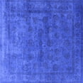 thumbnail image 1 of Ahgly Company Machine Washable Indoor Square Oriental Blue Industrial Area Rugs, 3' Square, 1 of 4