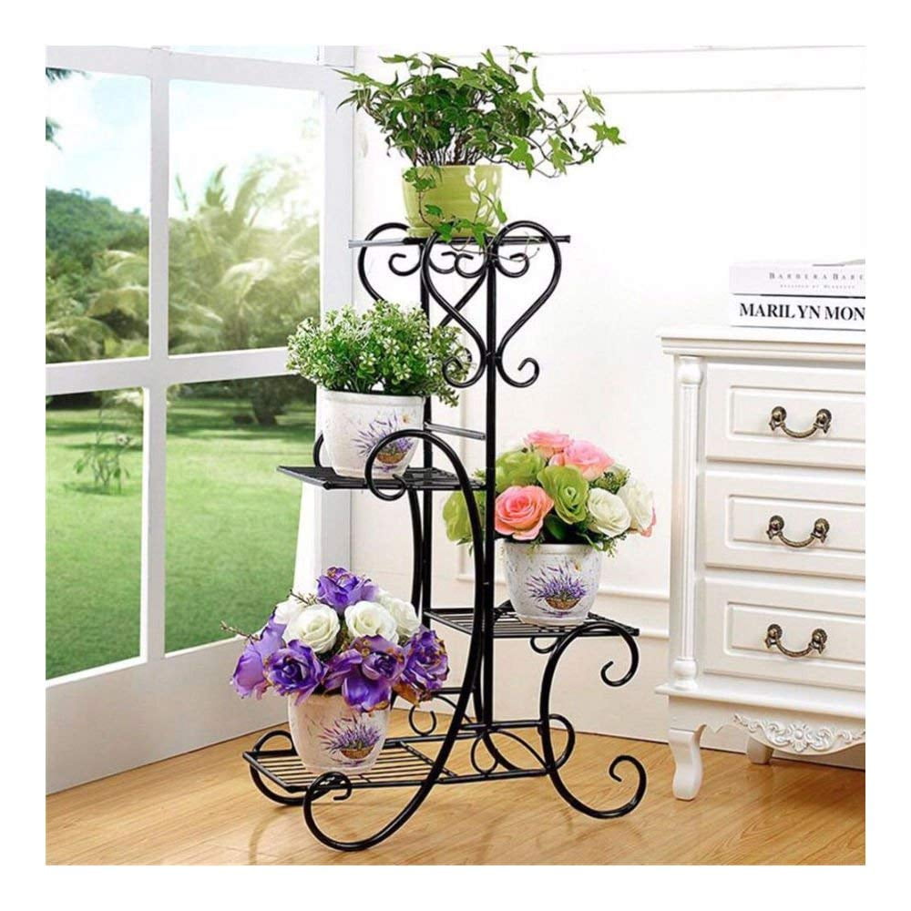 32.3��Pot Plant Stand,4 Potted Flower Metal Shelves Plant