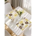 thumbnail image 5 of Yellow Ombre Spring Floral Placemats Set of 4, Summer Botanical Flowers Placemats for Dining Table, Place Mats for Kitchen Tabletop, Waterproof Wipeable Dining Table Mats Set, 5 of 9