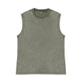 thumbnail image 3 of Cotton Sleeveless Tank Tops for Men Casual Cut Off Muscle Gym T Shirts Summer Vintage Running Beach Loose Fit Tees Army Green XL, 3 of 5