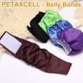 thumbnail image 4 of Uxcell Belly Bands for Male Dogs, Reusable Washable Dog Diapers High Absorbing Wrap Diapers, (3Pcs, M, Denim Color, Purple, Black), Intended for Male Small Doggie/Puppies Training, 4 of 7
