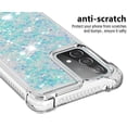 thumbnail image 4 of Compatible with Samsung Galaxy A52 5G Case Glitter Liquid Cute Clear Phone Case Floating Quicksand Shockproof Protective Bumper Silicone TPU Case for Samsung Galaxy A52 5G Star Blue YB, 4 of 12