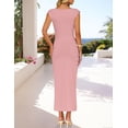 thumbnail image 4 of Vestido ajustado ZESICA 2025 para mujer, cuello alto, rosa, 4 of 7