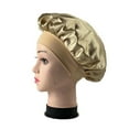 thumbnail image 2 of ievspot 1 pcs Nightcap with Elastic Wide Band Extra Large Sleeping Satin Bonnet High Density Women Braids Curly Night Hat Sleeping Cap for Home Salon, 2 of 5