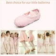 thumbnail image 3 of Stelle Ballet Dance Shoes Full Sloe Soft Leather Slippers for Toddler Girls,Pink, 3 of 5