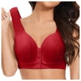 thumbnail image 3 of Siilsaa Padded Bra Womens Push Up Everyday Bras Comfortable Wireless Bralettes V Neck Seamless Bra Smooth Brassiere Wire Free Basic Bras Red,44, 3 of 5