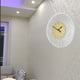 thumbnail image 3 of Reloj de pared de caligrafía islámica acrílica de cuarzo, decoración musulmana para el hogar Eid, plateado Oro plateado, 3 of 7