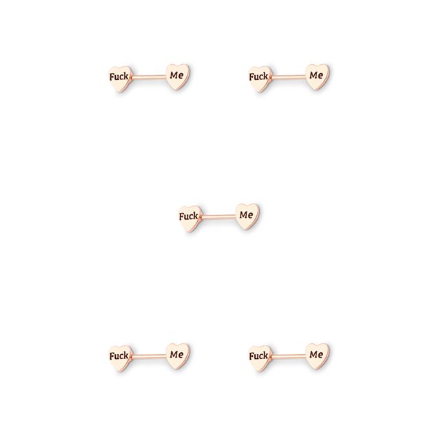 Sonducket Anillo para pezones Exquisito Sexy Chicas jóvenes Joyería con estilo en forma de corazón Piercings Decoración corporal para mujeres Oro rosa Oro rosa Fóllame 5piezas Sonducket CBP223709