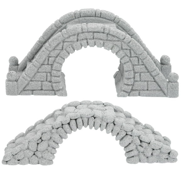 WESIEVYA 2Pcs Artificial Arch Bridge 4.4x1.7x1.3in Fish Tank