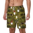 thumbnail image 2 of Balery Gnomes Playing in the Garden Mens Swim Trunks Swim Shorts for Men Quick Dry Inseam Beach Shorts with Compression Liner Pocket-3X-Large, 2 of 9