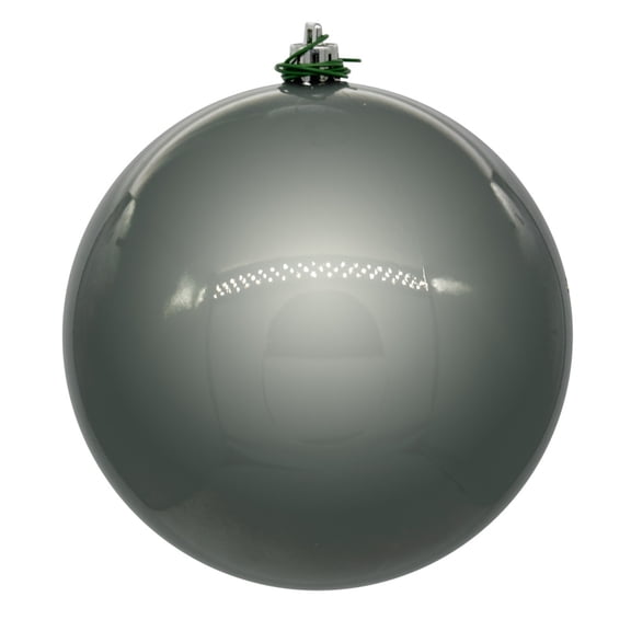 Vickerman 8" Pewter Pearl UV Drilled Ball Ornament, 1 per Bag, Polystyrene