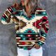 thumbnail image 1 of Puntoco Mujer Moda Impreso Blusa Manga Larga Tops Sudadera Bolsillos Con Capucha Puntoco Puntoco-1, 1 of 5