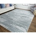 thumbnail image 6 of Feizy Atwell Transitional Abstract, Blue/Gray, 1'6" x 1'6" Swatch Easy Care Fade Resistant Stain Resistant Industrial Geometric Design Carpet for Living Dining Bed Room, 6 of 7