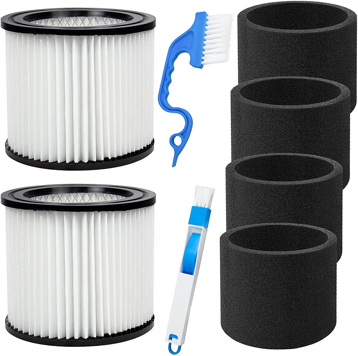 1,2, 4x HQRP Filters Sleeves for Shop-Vac 4045a 464b 464d 8040 8045 8045 a 8050a 