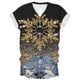 thumbnail image 2 of Fiudx Ropa de Mujer Moda Mujer Casual Cuello En V Blusa Sólida Manga Corta Camiseta Verano Tops, 2 of 3