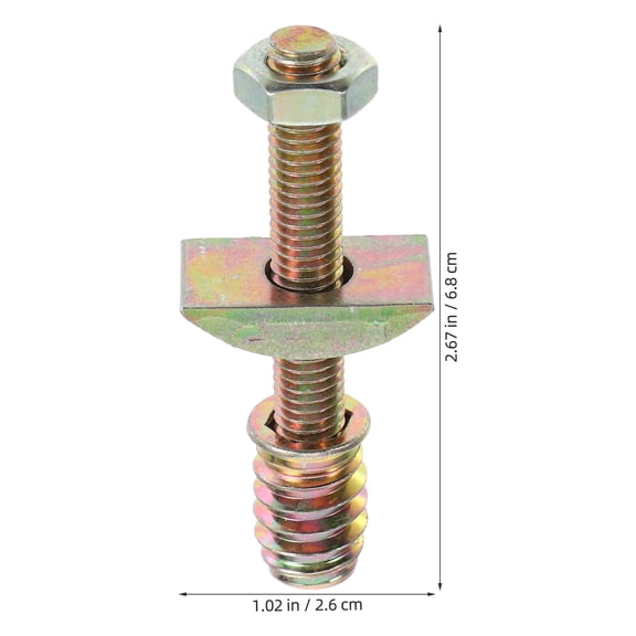 ETHZZLE 8 Sets Bed Frame Bolt and Nut Hardware Kit Iron Fasteners for Headboard and Footboard Assembly