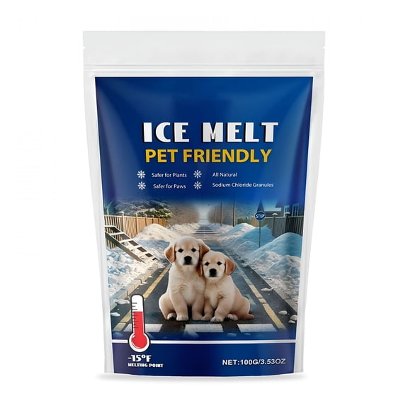 BANIRO 3 Pcs Safe Friendly Ice Melt,Pet Friendly,Salt-Free Chloride-Free,Safe for Concrete,Driveways Sidewalks,Long-Lasting Fast Snow Ice Melter for Winter Use
