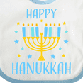 thumbnail image 4 of Inktastic Happy Hanukkah with Menorah and Stars Boys or Girls Baby Bib, 4 of 4