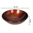 thumbnail image 4 of Aquaterior 2 Pack Round Tempered Glass Above Counter Vessel Bowl Vanity Sink, 4 of 8