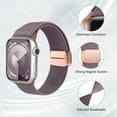 thumbnail image 2 of Magnetic Stretchy Solo Loop Compatible with Apple Watch Bands 40mm 41mm 45mm 44mm Ultra/2 49mm 38mm 42mm Women Men,Elastic Soft Nylon Sport Wristband Strap for iWatch Series 9 8 7 6 5 4 3 2 1,SE/2nd, 2 of 7