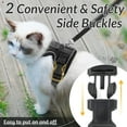 thumbnail image 5 of Cat Harness and Leash for Walking, Escape Proof Soft Adjustable Vest Harnesses for Cats, Easy Control Breathable Reflective Strips Jacket, Black, S, 5 of 8